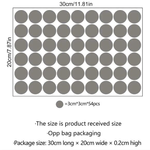 Grey Polka Dot Wall Stickers - Picture 3 of 6